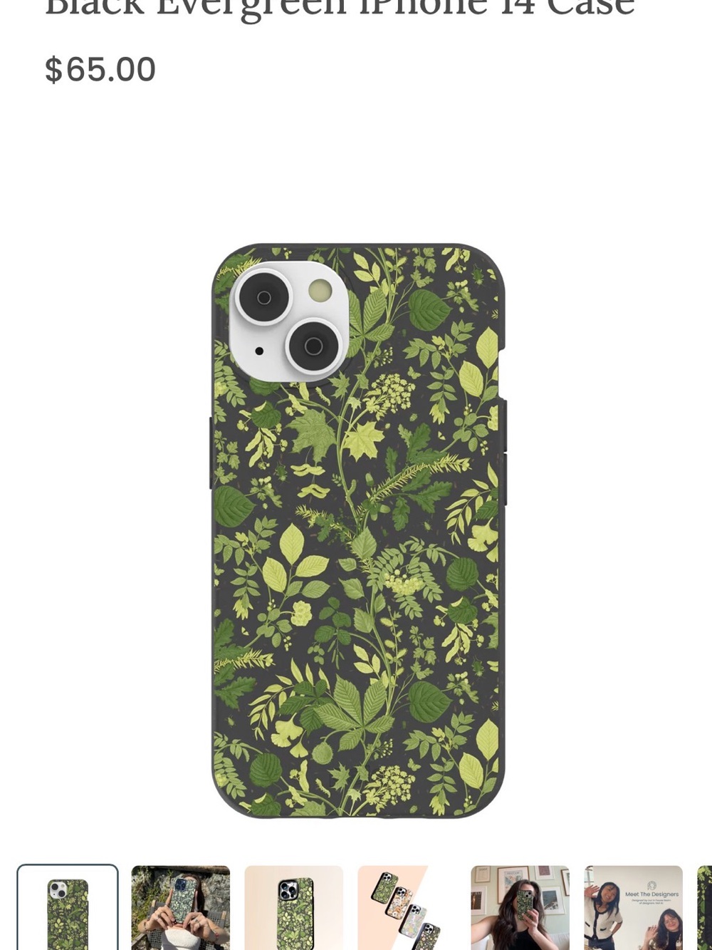 Black Evergreen iPhone 13/14/15 Case